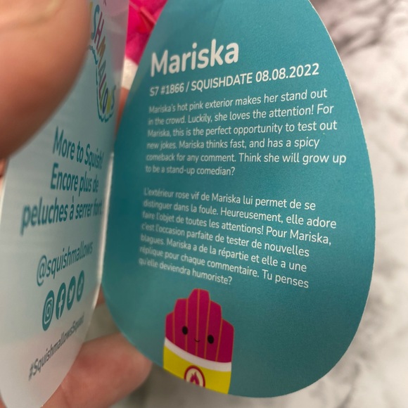 Mariska the Hot / Spicy Fries Neon Foods Squad Squishmallow 7.5in New With Tags - Picture 3 of 7